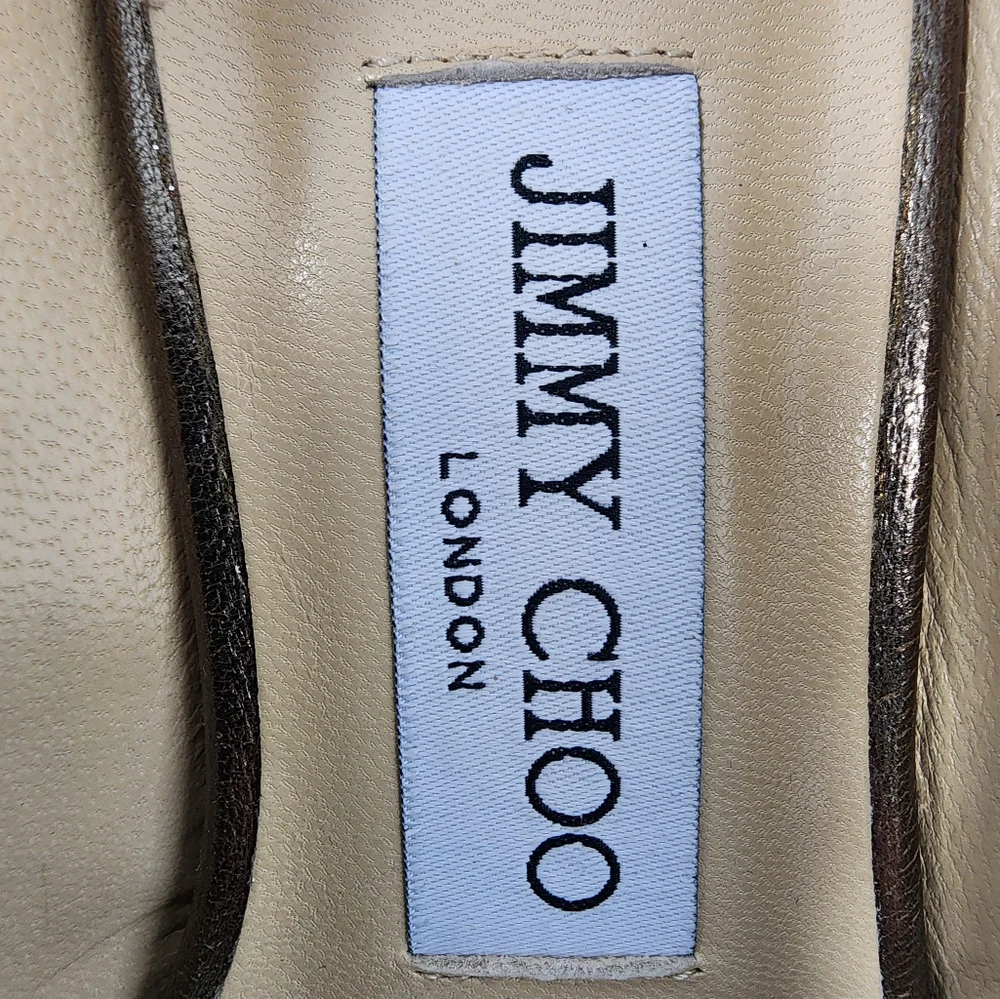 Jimmy Choo Silver Leather Pumps 36